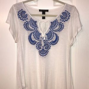 Inc international embroidered and rhinestone